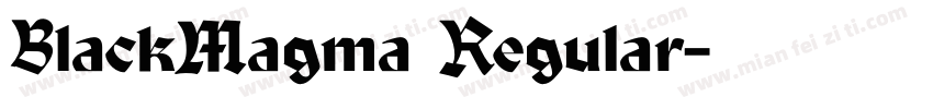 BlackMagma Regular字体转换